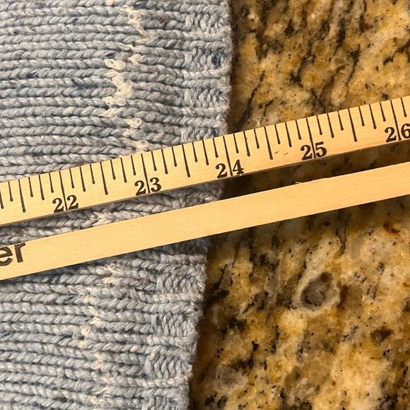 Sonoma Women Medium Wool Blend Holiday Sweater Winter Snow Flakes Blue White - Picture 5 of 6